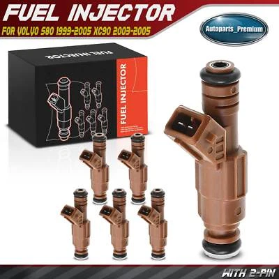 Inyector de combustible de flujo coincidente 6 piezas para Volvo S80 1999-2005 XC90 2003-2005 2,9 L 2,8 L Foto 1 de 4
