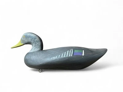 Señuelo Harry Jobes Pato Negro Havre de Grace MD Pintura Original Firmado 1983 Foto 1 de 4