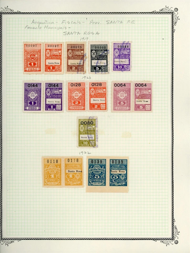 ARGENTINA Specialized REVENUE Selections on Album Page Lot #241 - SEE SCAN - $$ - Image 1 of 1