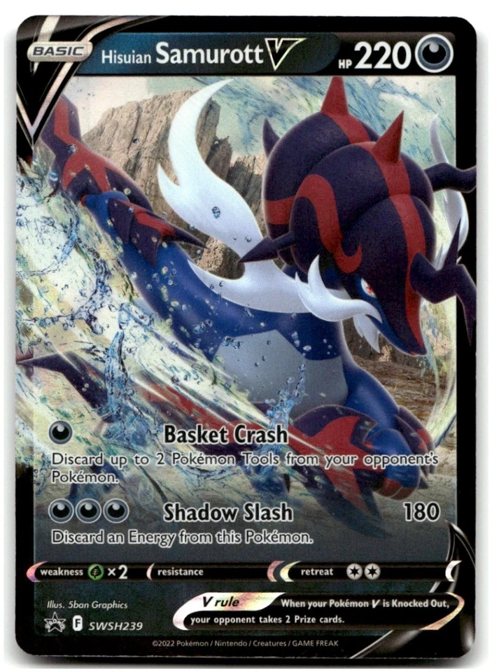 Hisuian Samurott V SWSH239 SWSH: Sword & Shield Promo Cards Pokemon Card NM - Image 1 of 1