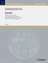 Sonate Paul Hindemith Eb Horn and Piano Book [Softcover] Schott Music - Image 1 of 4