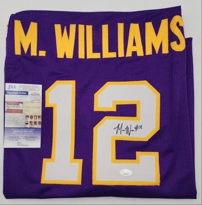 MIKAYLA WILLIAMS JSA CERT PURPLE LSU JERSEY #12 AUTOGRAPH AUTO Q2654 - Image 1 of 2