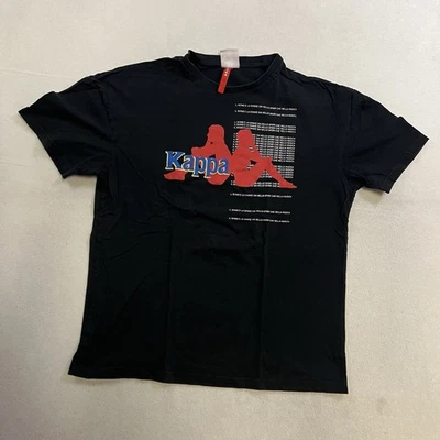 Camiseta Kapp Para Hombre Talla Grande Negra Logo Gráfico Camiseta Manga Corta Foto 1 de 4