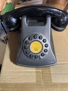 Vintage Conair- Metropolis Phone- Black And Gray Push Button Dial-Retro Style - Picture 1 of 5