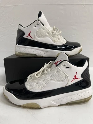JORDAN Max Aura 2 White Black Gym Red Sneakers Men Size 11.5 w/ COA (Minor Wear) - Image 1 of 4