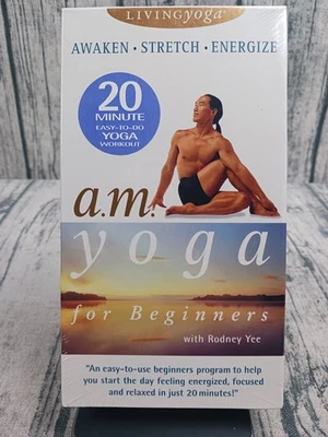 A.M. Yoga For Beginners With Rodney Yee (VHS) Brand New / Sealed  - Image 1 of 2
