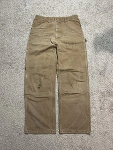 Pantalones de Trabajo Vintage Carhartt Doble Rodilla Lona Hecho en Unión Años 70 Scovill 32x30 - Imagen 1 de 12