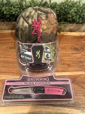 Новый нераспакованный коричневый цвет для ее камуфляжной/розовой шляпы, ночного искателя света и карманного ножа.   - Изображение 1 из 4