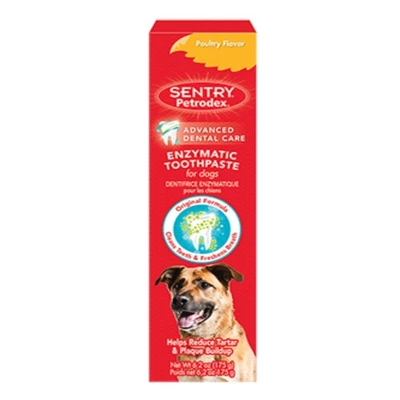 Pasta de dientes enozimática dental Petrodex sabor a aves de corral para perros 6,2 oz - paquete de 10 Foto 1 de 3