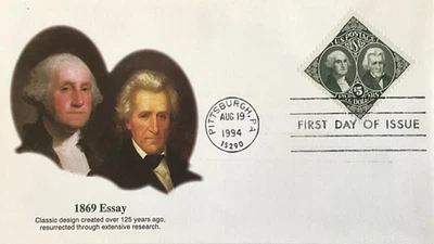 $5 WASHINGTON JACKSON HIGH VALUE 1994 FLEETWOOD CACHET  FDC UNADD - Image 1 of 2