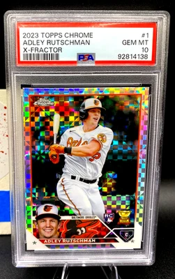 2023 Topps Chrome Adley Rutschman X-Fractor дебютант Orioles ⚾ PSA 10 как новые - Изображение 1 из 2