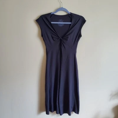 Patagonia Bandha Solid Black Knee Length Dress Women Small Sleeveless Stretch - Image 1 of 4