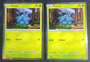 TWO - Pokémon TCG - Pineco SVP061 Cosmos Holo Black Star Promo Scarlet & Violet - Picture 1 of 2