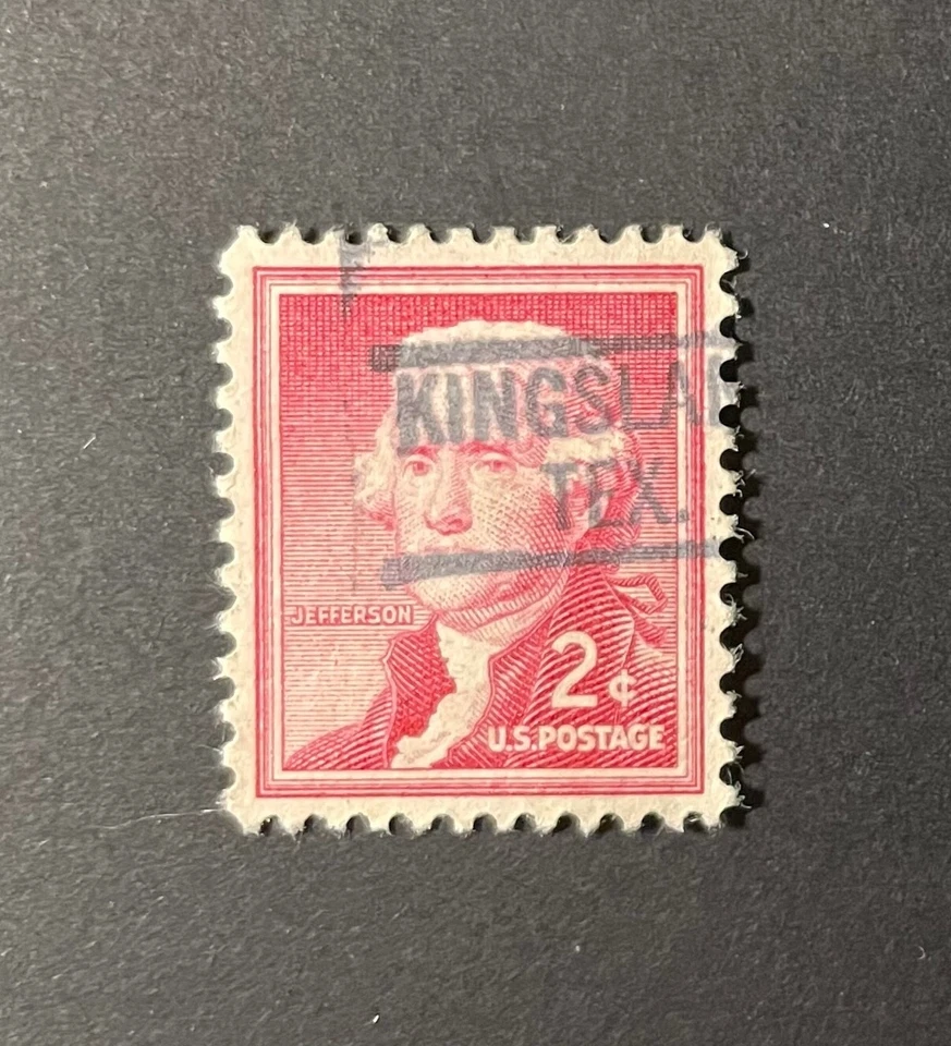 Kingsland, Texas Type 802 Precancel - 2 cents Jefferson - U.S. #1033 - TX - Image 1 of 1