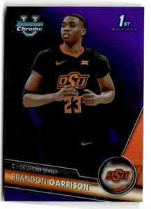 2023-24 Bowman University Chrome #64 Brandon Garrison Purple Refractor /399 OSU - Picture 1 of 2