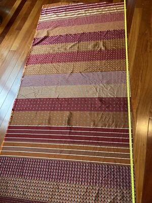 100% Pure Silk Brocade jacquard Fabric Color Block W36“ L72” 11174a Thanksgiving - Image 1 of 4