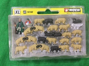 Boxed Noch 16160 HO Figures 1x Shepard ,Flock Of 26 x Sheep + 1x Dog - Picture 1 of 3