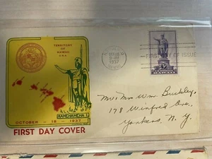 REDUCED! US FDC #799 Lothian 10/18/1937 Honolulu HI Hawaii Territory VERY RARE! - Picture 1 of 2