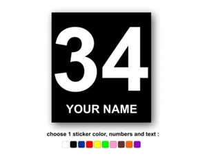 4x Sticker Waterproof Trash Can Number + Name Personalise - Picture 1 of 1