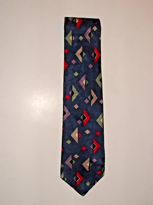Corbata de seda italiana Bugatti para hombre, hecha en EE. UU., vintage, usada (con etiqueta) Foto 1 de 4