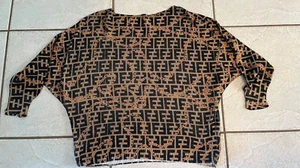 We the Free sweater women's size Medium M oversized mesh tunic geometric top EUC - Picture 1 of 10
