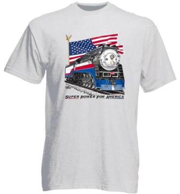 DAYLIGHT SALES Men & Kids Tee SP 4449 Freedom Train T-Shirt Printed Ash 100% Cotton [AFT]