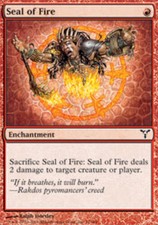 [1x] Seal of Fire - Foil - Near Mint, English - Dissension MTG Magic