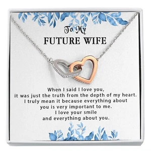 Girlfriend to Future Wife Necklace, Romantic Jewelry Gift, Love Present for Her - Picture 1 of 8