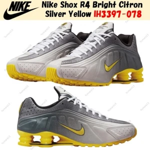Nike Shox R4 Bright Citron Silver Yellow IH3397-078 Men's Size - Picture 1 of 8