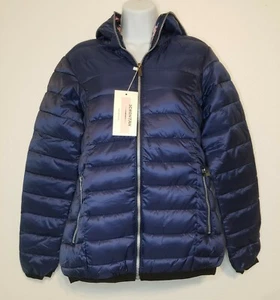 XIONG TAI Women's Blue Puffer Lightweight Packable Hooded Warm Winter Jacket - Picture 1 of 12