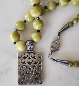 Collana con ciondolo in argento sterling 925 marmo Connemara Estate 171,5gr firmata ๐ฅ - Foto 1 di 8