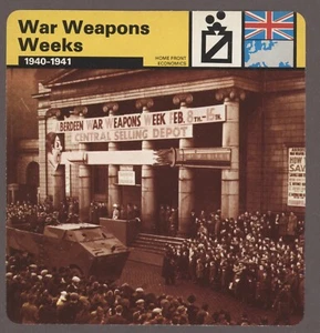 War Weapons Weeks  Edito Service Card Second World War II Economics - Picture 1 of 1