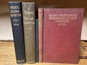 1905-27 Lot Of 4 Books - Concrete, Masonry, Construction List Below Architecture - Picture 1 of 12