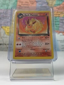 Versand am selben Tag Pokemon Karte Dunkles Flareon 35/82 Team Rocket Feuer Typ 2000 Uncomm - Bild 1 von 5