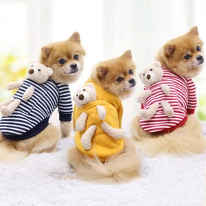 Linda Ropa para Perros Cálida Pullover Invierno Camiseta a Rayas para Mascotas Pequeñas Gato Cachorro - Imagen 1 de 9