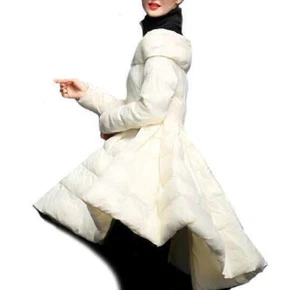 Women Winter Swing Coat Cotton Down Thick Warm A-Line Jacket Princess Outwear - Picture 1 of 15