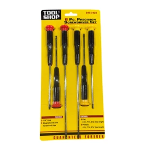 6-Pc. Precision Screwdriver Set 243-3125 1/8" tips Magnetized and hardened tips - Picture 1 of 2