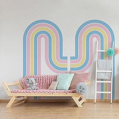 Colorful Fountain Rainbow Wall Decals, Stickers, Mural, Wall Art Decoration 699 - Image 1 of 4