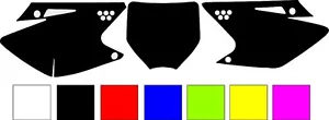 2006-2008 Kawasaki KX 250f 450f KX Number Plates Side Panels Graphics Decal - Foto 1 di 1