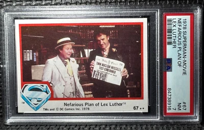 1978 Superman-Movie Nefarious Plan of Lex Luther #67 PSA GRADED NEAR MINT 7 - Image 1 of 2