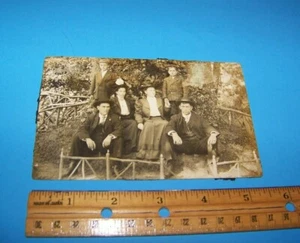Vintage Echt Foto Postkarte Vintage Familienportrait ( RPPC )  - Bild 1 von 2