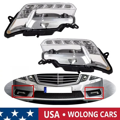 Luces antiniebla para Mercedes Benz E350 E550 E26 AMG 2010-2016 LED DRL luces de conducción Foto 1 de 4