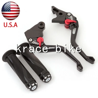 For Yamaha FJ-09 MT-09 MT09 Tracer 2015-2020 CNC Short Brake Clutch Levers Grips - Image 1 of 4