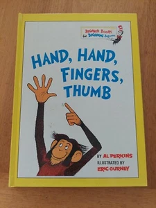 Hand, Hand, Fingers, Thumb by Al Perkins H/C Beginner Books Cute Monkey Books GC - Picture 1 of 10