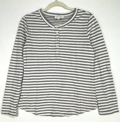 Vintage America Henley T-Shirt Womens Medium Striped Soft Stretch - Image 1 of 4