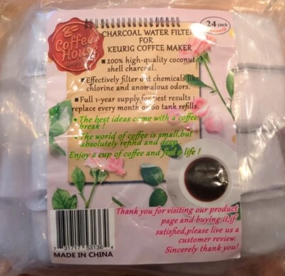 Paquete de 24 filtros de agua de carbón Keurig para cafetería Foto 1 de 4