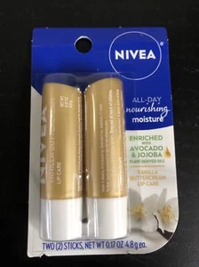 NIVEA All-Day Nourishing Moisture Vanilla Buttercream Lippenpflege Duo (NEU) - Bild 1 von 2