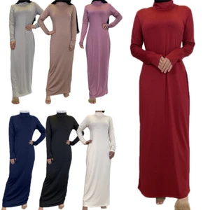Bata lisa de Ramadán Abaya para mujer Vestido largo musulmán caftán Vestido de fiesta Islam - Imagen 1 de 41