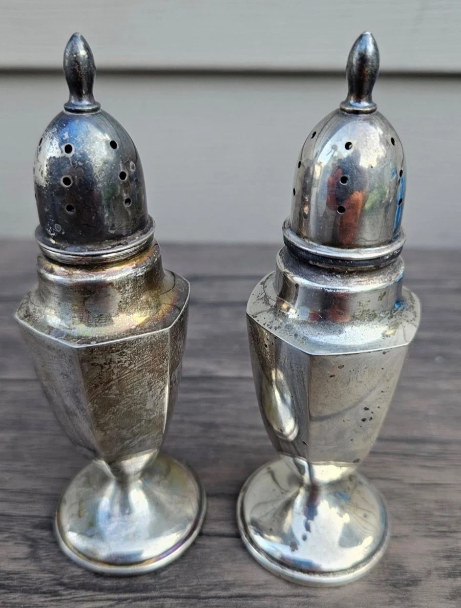 Fisher Sterling Silver In Antique Us Sterling Silver Salt & Pepper