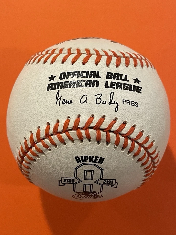 Cal Ripken Jr. 2130/2131 Official American League Baseball Commemorative Ball - Image 1 of 4